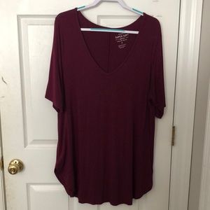 Torrid long plum colored knit blouse 3x
